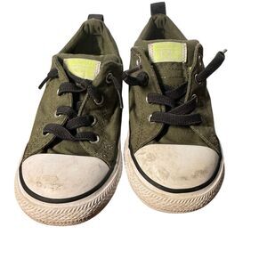Converse‎ Unisex Boys Girls Size 10 Olive Green Sneakers